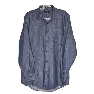 Jones New York slim fit blue button front shirt